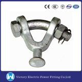 Hot DIP Galvanized Forged Carbon Steel Y Type Ball Clevis 30, 000 Lbs Pole Line Hardware