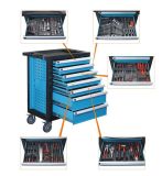 7-Drawer Roller Tool Cabinet with 196 PCS Hand Tools Assortment