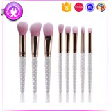 8PCS Pearl Cosmetics Brush Set with Powder Pink Hair