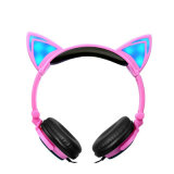 Foldable LED Cat Ear Stylish Wired Headphone Factory