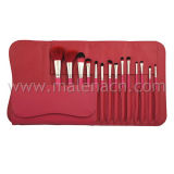 New 14PCS Natural Hair Makeup Cosmetic Brush Set with Copper Ferrule