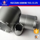 Three Sections Diamond Core Drill Bits with Female Thread 1-1/4