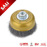 Sali Heavy-Duty Golden High Quality Crimped Wire Cup Brush