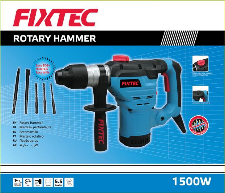 Fixtec Power Tool Hammer Drill 1500W 32mm Rotary Hammer (FRH15001)