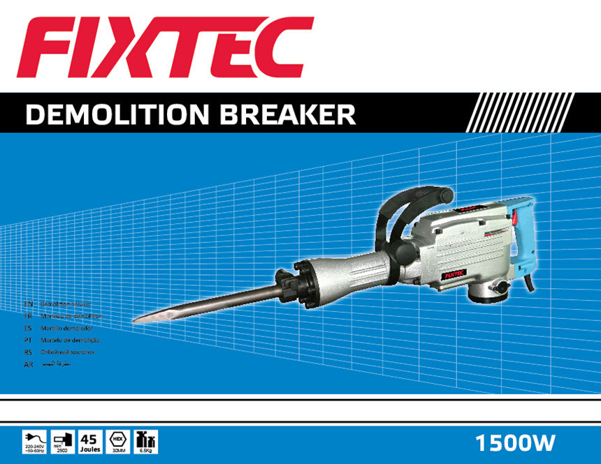 Fixtec Breaker Hammer 1500W Electric Jack Hammer Drill