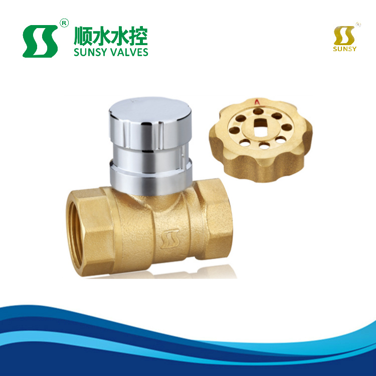 Ss2190 Bsp NPT Thread Long Lever Batterfly Handle Brass Lockable Ball Valve