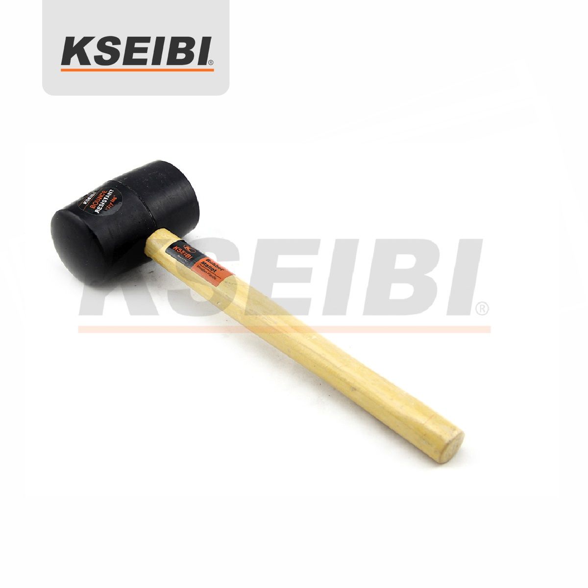 Black Head Wooden Handle Rubber Mallet Hammer