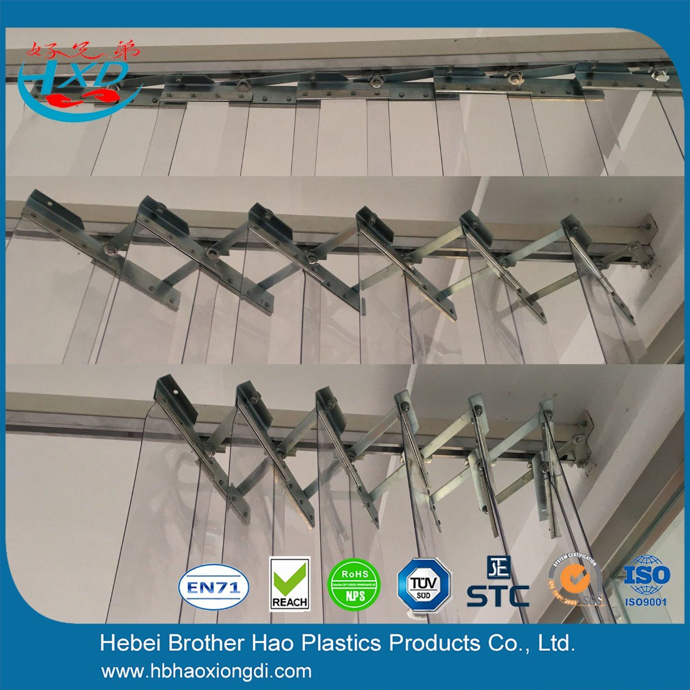 Accordion Flexible PVC Strip Curtain Mounting Hardwares