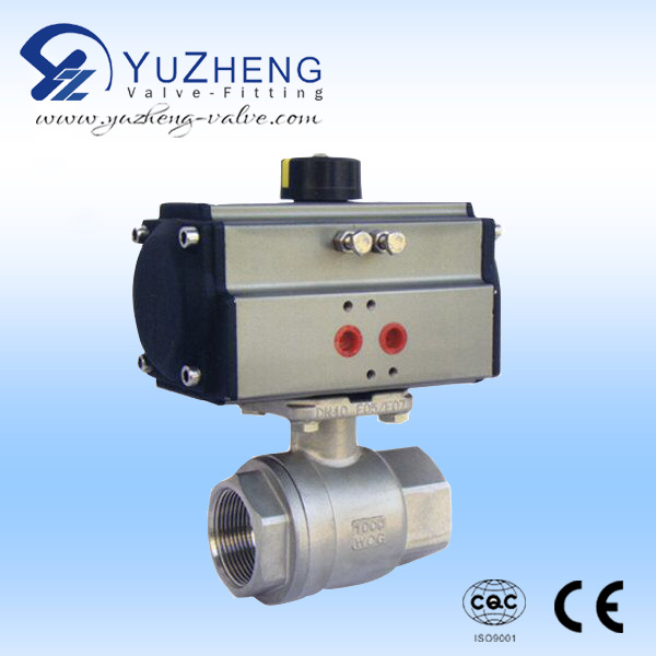 Thread 3PC Ball Valve with Pneumatic Actuator