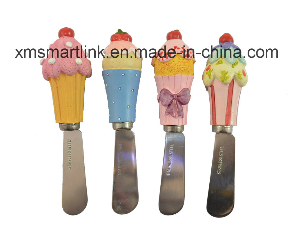 Cupcake Butter Spreader. Stainless Steel Butter Knife