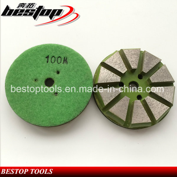 100# Medium Bond Hook & Loop Backing Grinding Tools for Concrete