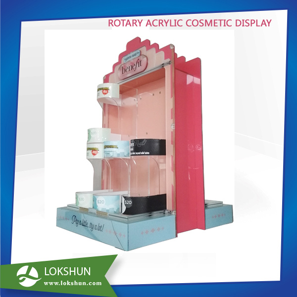 China Custom Rotating Acrylic Cosmetic Display Acrylic Make-up Organizers Acrylic Jewelry Display Manufacturer