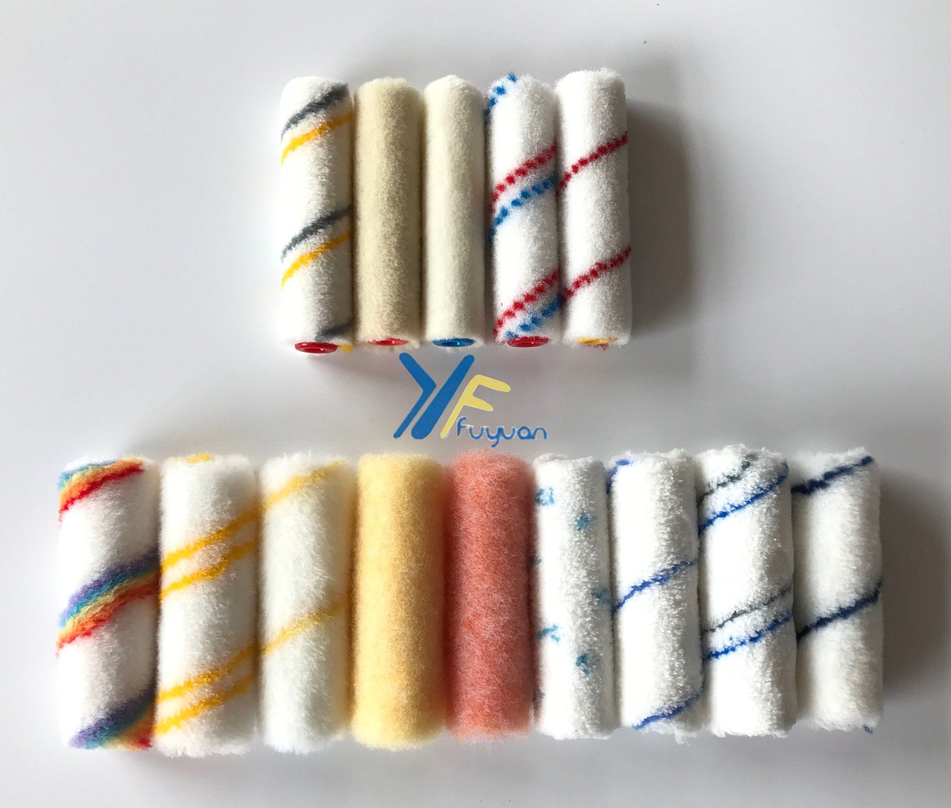 Fy 4'' Nylon Mini Paint Roller Red Stripe