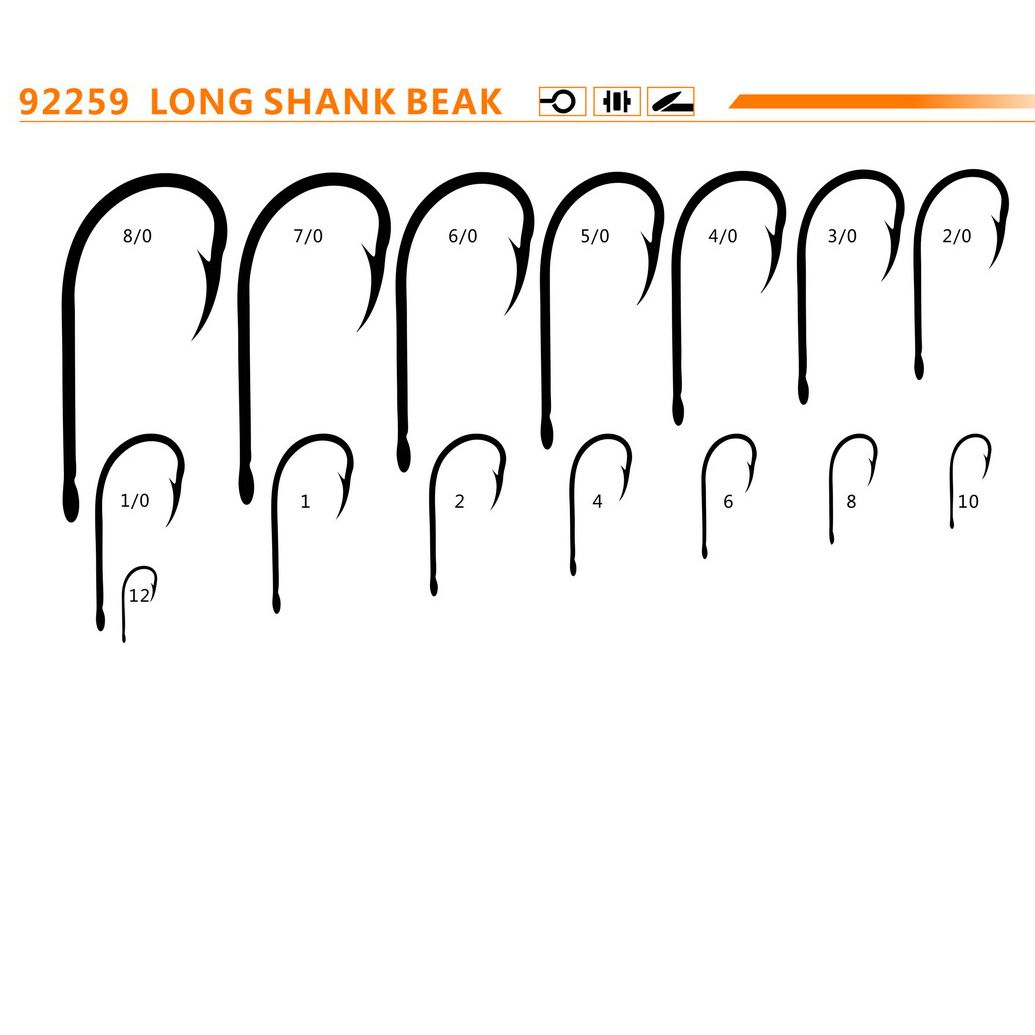 Saltwater Cheap High Carbon Long Shank Beak Fishing Hook