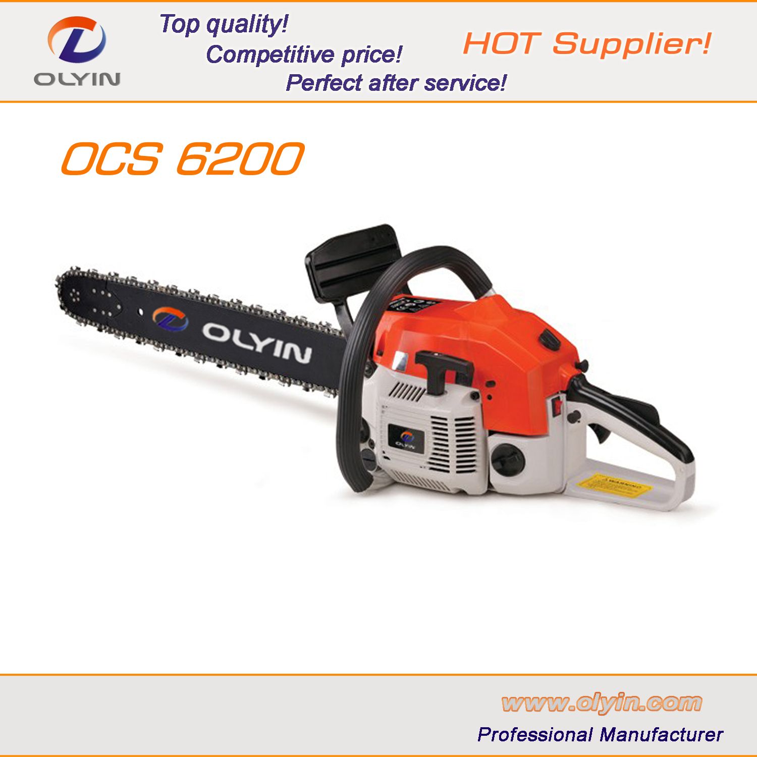 Gasoline Power 62cc Chain Saw