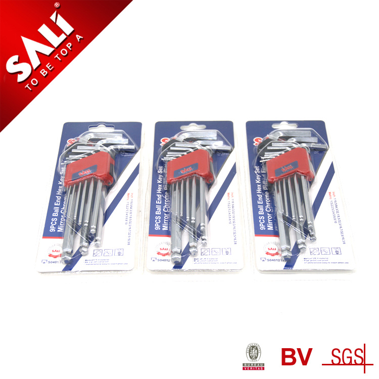 Sali High Quality 9PCS Hex Key Set CRV Allen Wrench