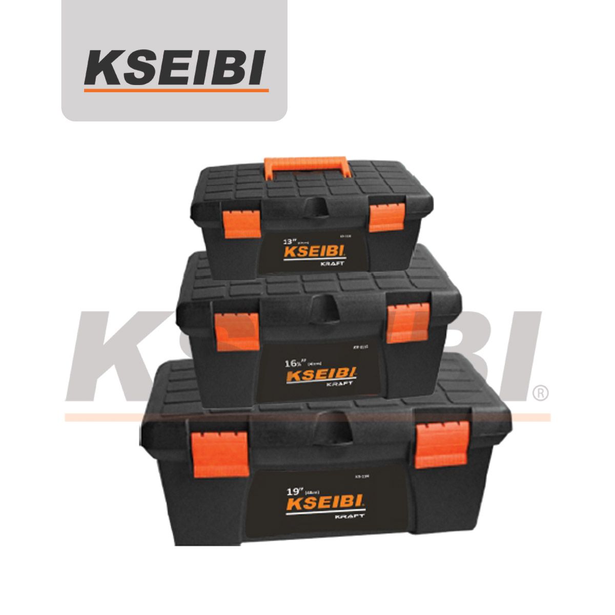 Indispensable 3-PC Plastic Tool Box Set with 3 Size-Kseibi