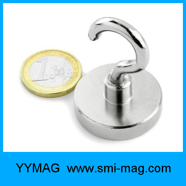 Strong Holding Force Neodymium Nickel Coating Magnetic Hooks