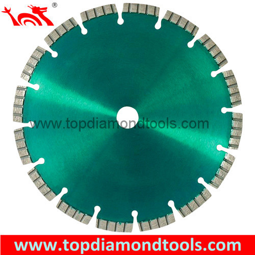 Laser Welded Diamond Blade with Turbo Type Segments for Cutting Granite and Concrete