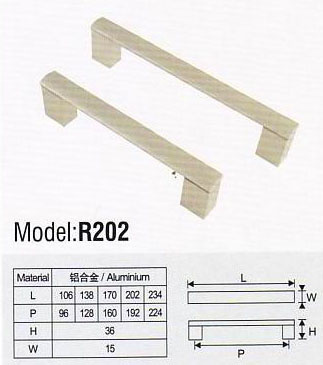 R202 Colorful Hardware Cupboard Handle