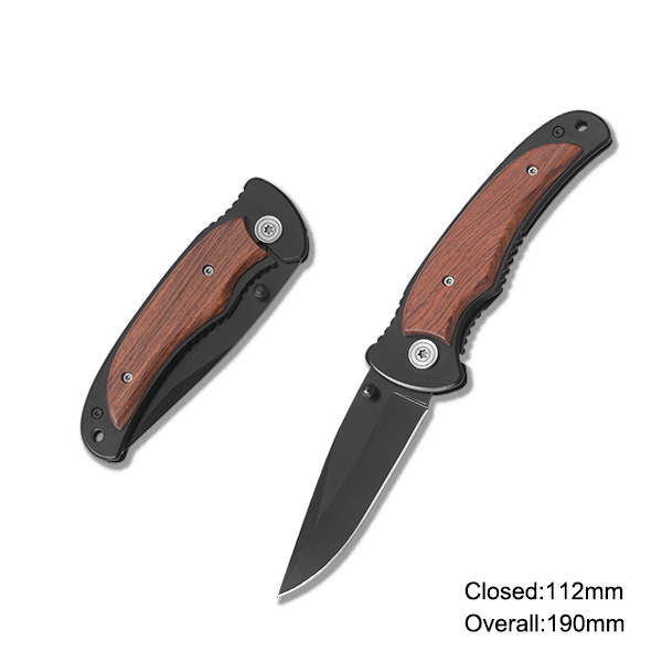 Folding Knife with Wooden Handle