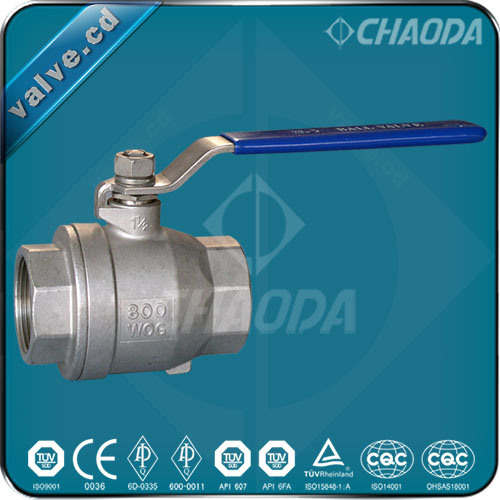 Two Pieces Body Female Threaded Ball Valve