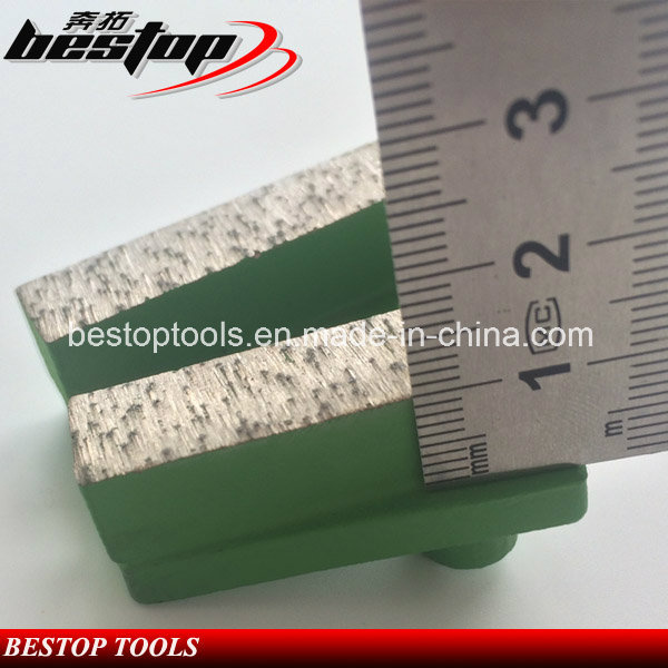 70/80 Soft Bond Diamond Grinding Tools Double Bar Segments