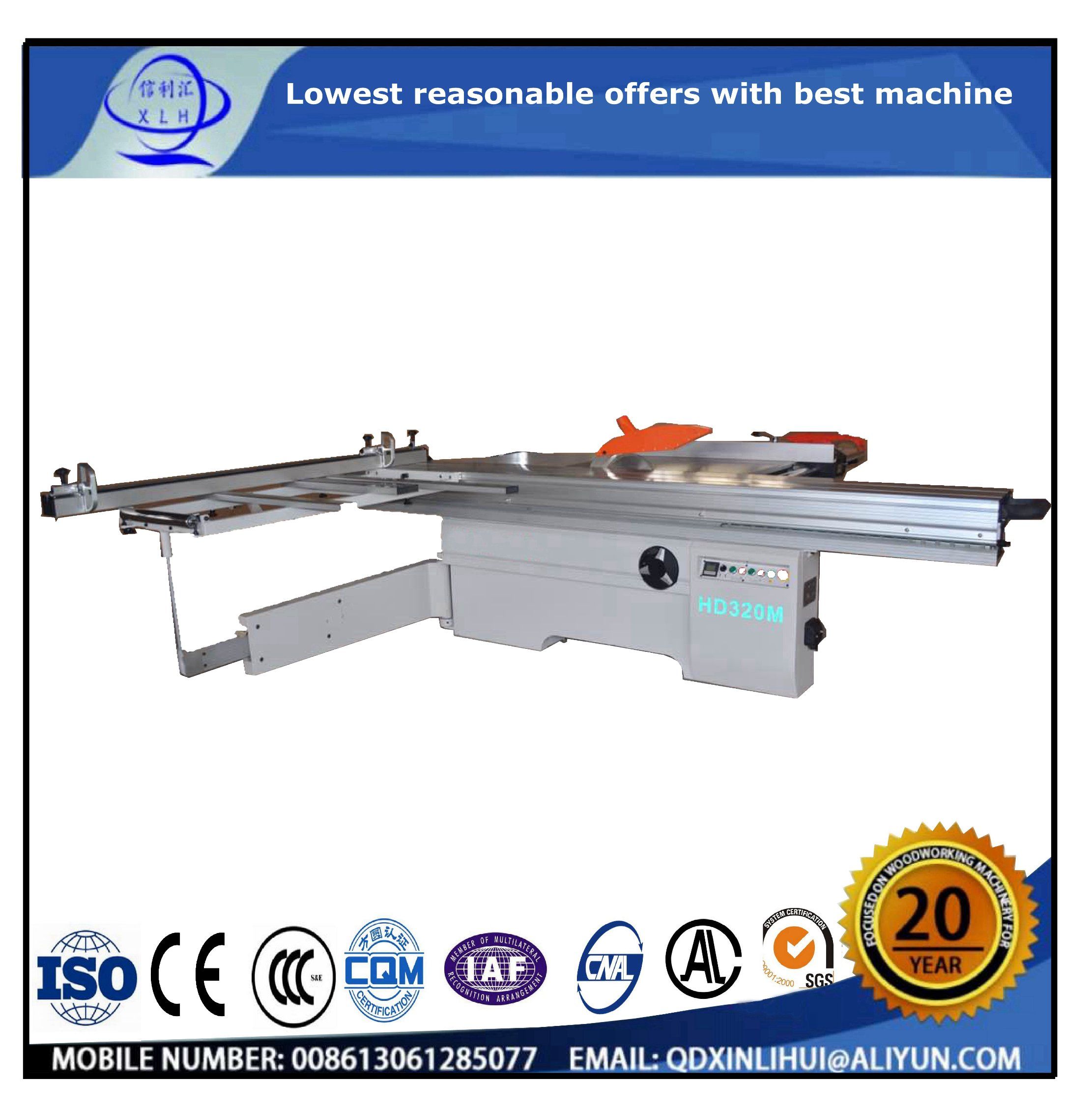 MDF&HDF Fiber Board Precise Flitch Saw Machine/ Professional Sliding Table Panel Saw 45-90 Degree