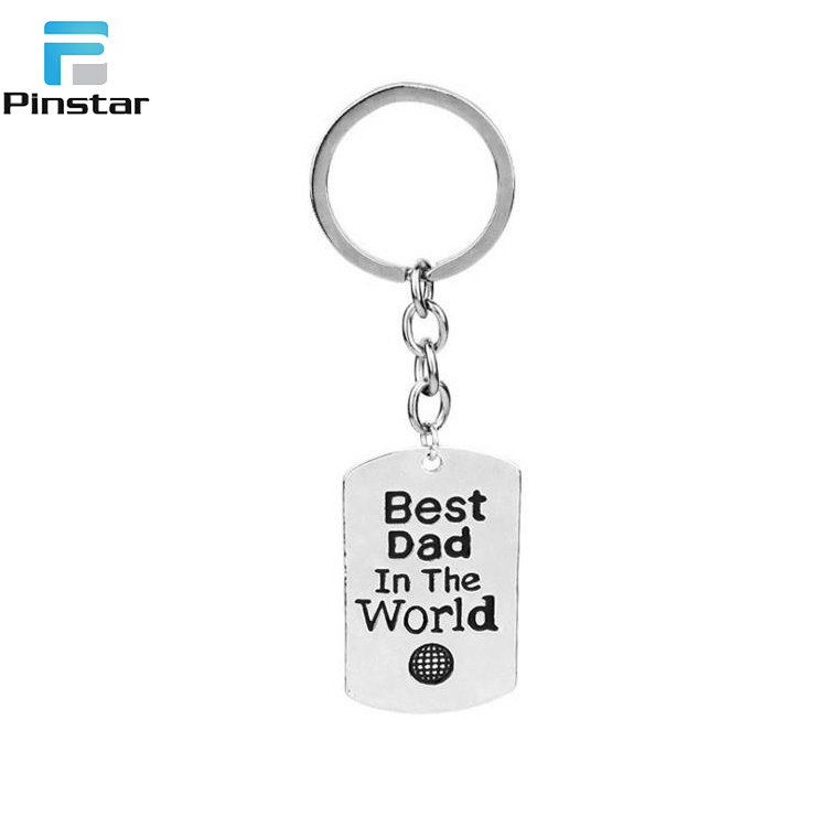 High Quality Custom Souvenir Rectangle Metal Keychain