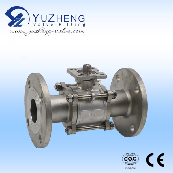 DIN Standard 3PC Flanged Ball Valve