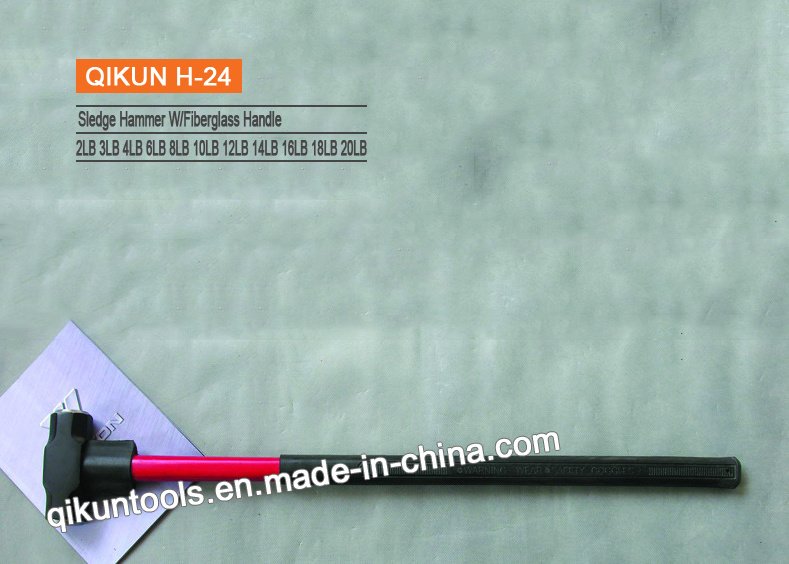 H-24 Construction Hardware Hand Tools Fiberglass Handle Sledge Hammer