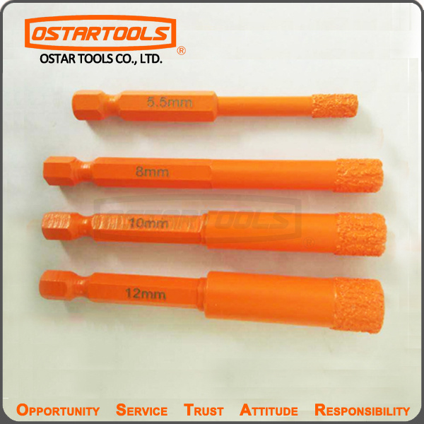 Brazed Diamond Core Drill Bit, Hole Saw for Ceramic Tile