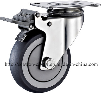 Stainless Steel Series - TPR Caster (Round Rim)