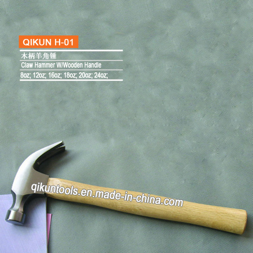 H-01 Construction Hardware Hand Tools Hickory Handle American Type Claw Hammer