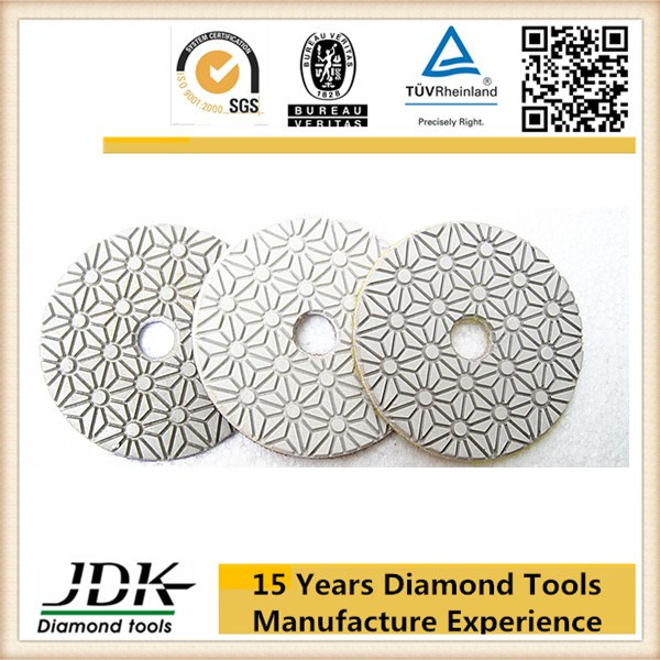 Hot Sell 3 Step Diamond Flexible Polishing Pads for Granite