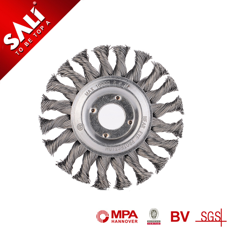 High Performance Knotted Tempered Round Cup Model Iron Wire Brush