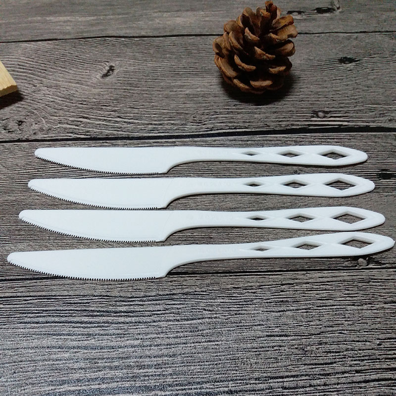 100% Disposable Composable Biodegradable PLA Cutlery Knife Eco Friendly