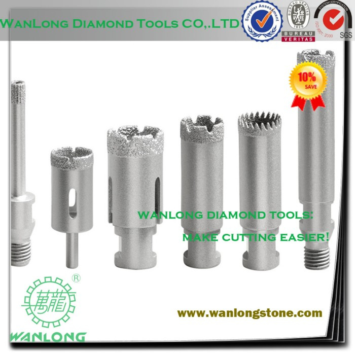 Vacuum Laser Diamond Wet Drill Bit for Stone Tile Concrete Processing, Glass Drilling Tools