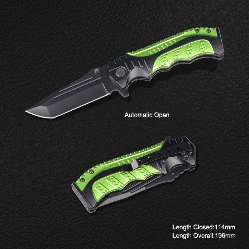 Folding Knife with Anodized Aluminum Handle (#3840)