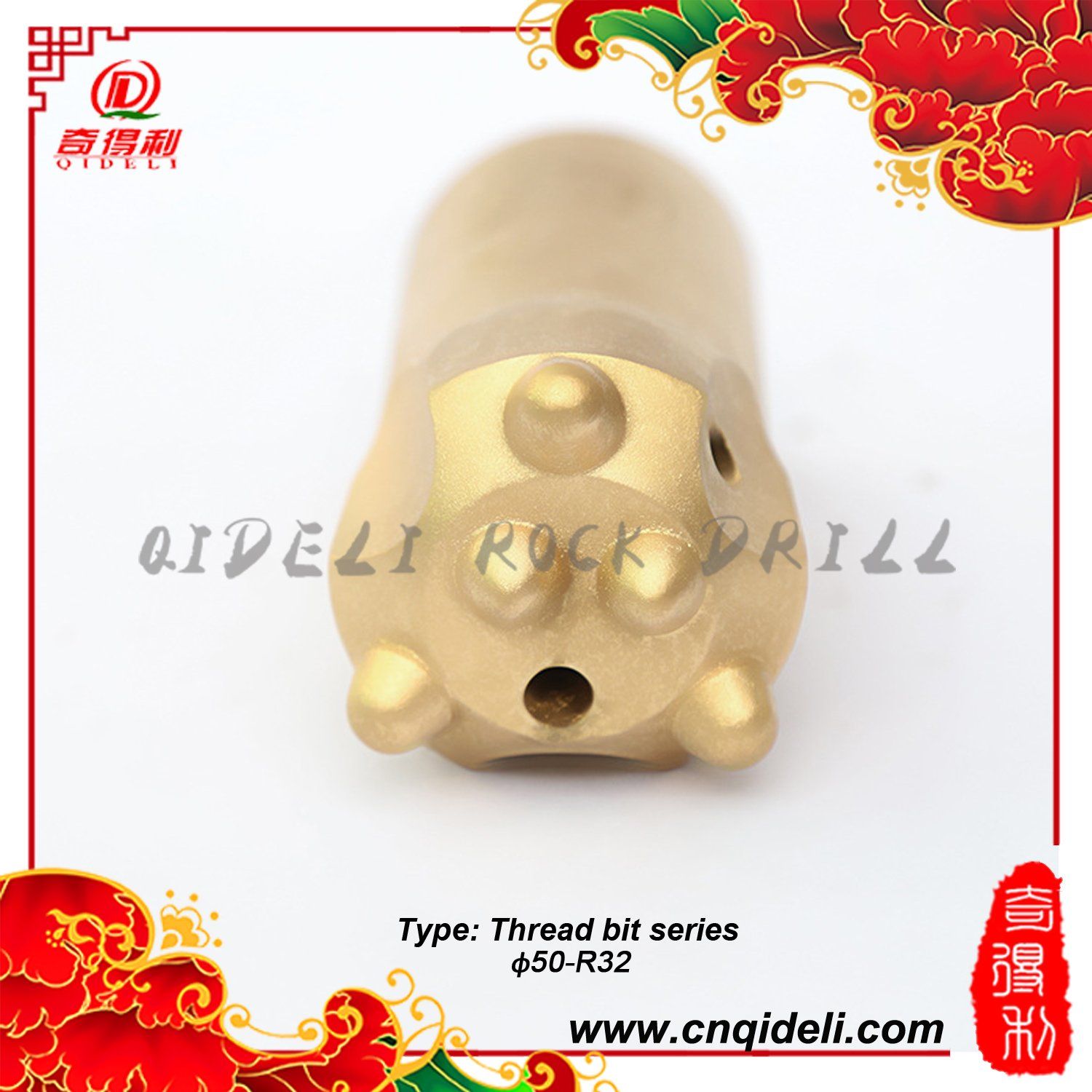 Rock Drilling Carbide DTH Button Bit, R32 Thread Bit, DTH Hammer