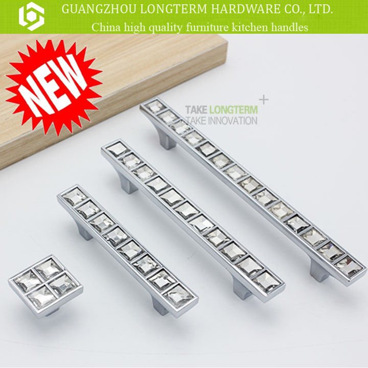 Luxury Square Diamond Zinc Furniture Handle