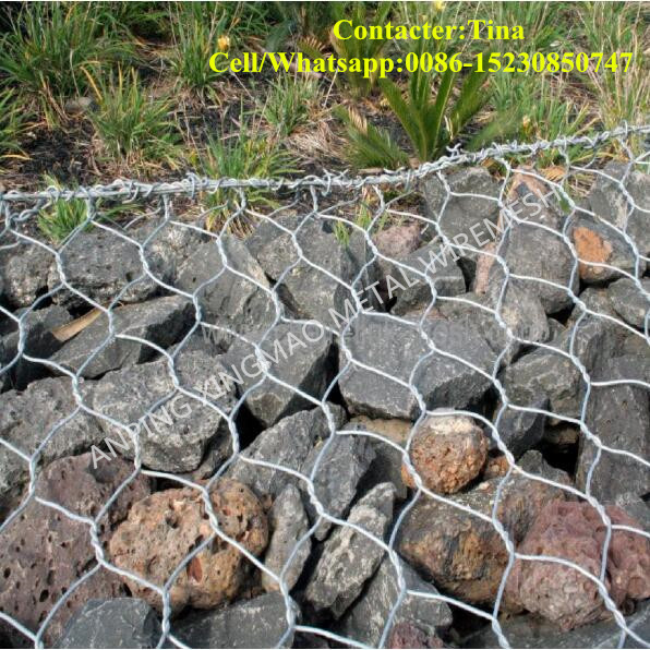 Galvanized Hexagonal 80X100mm Hesco Wire Mesh Gabion /Gabions (XM-P4)