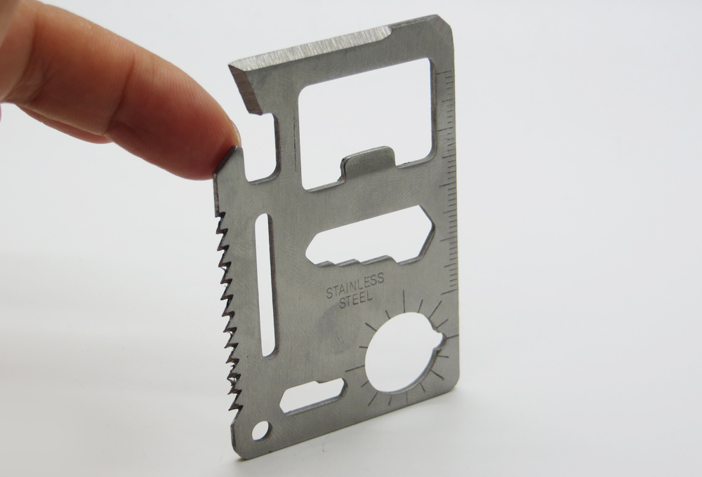 Stainless Steel Multifunctional Outdoor Tool Card Size Pocket Knife