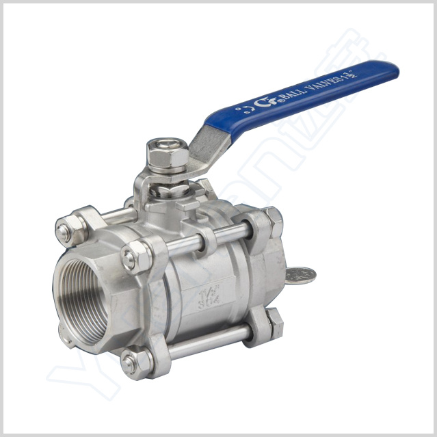 Sanitary Manual Three Pieces Stainless Steel Ball Valve