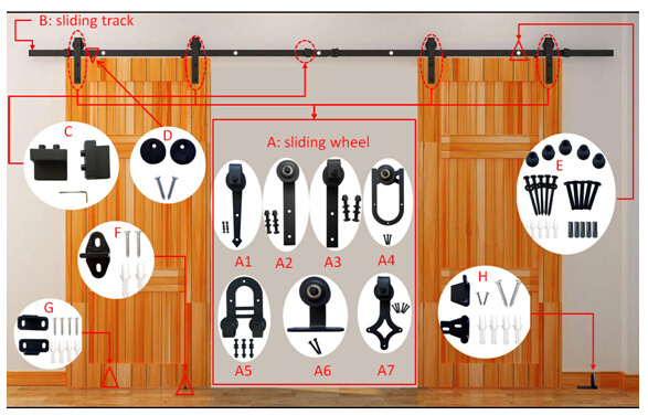 Black Sliding Barn Door Hardware