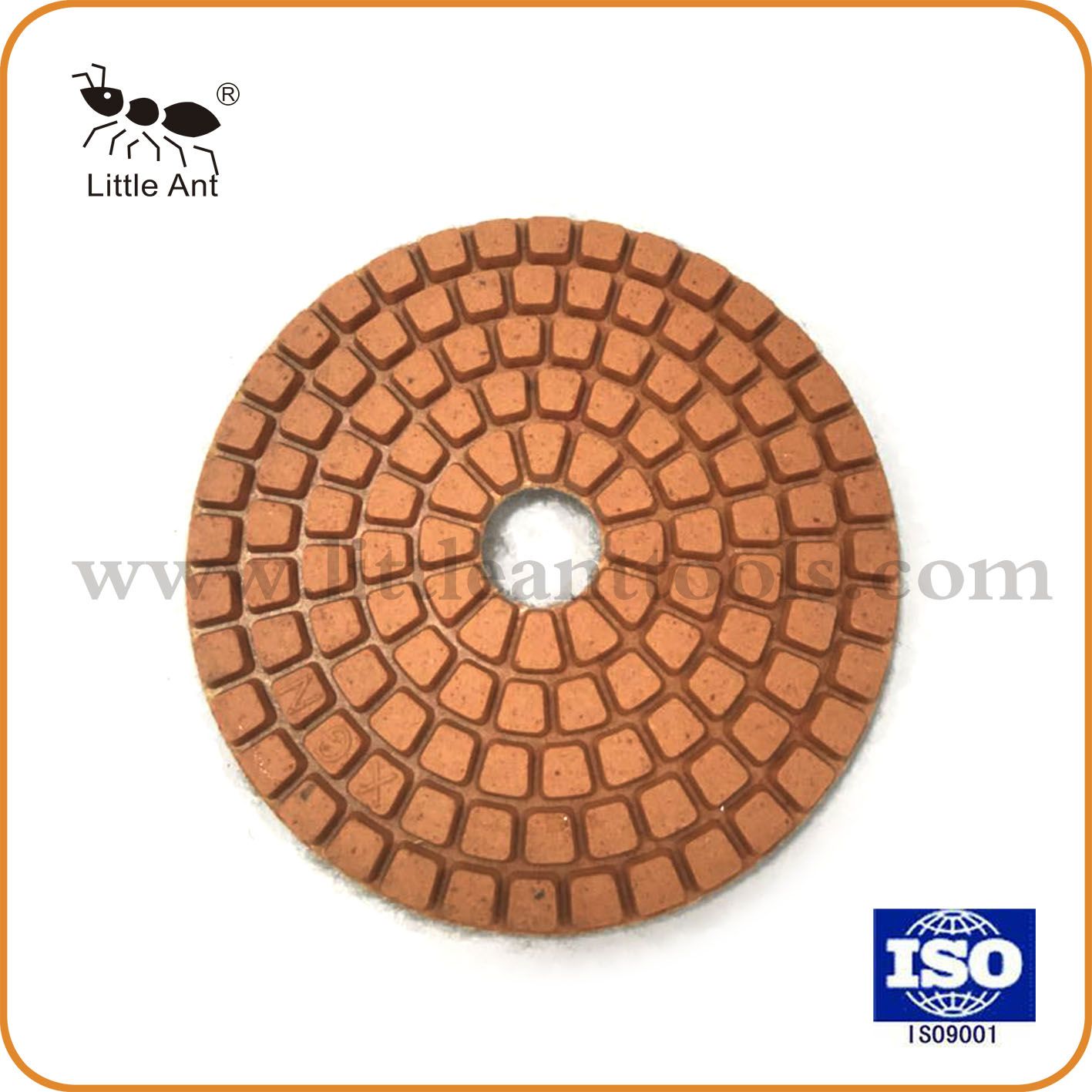 4 Inch Wet Diamond Polishing Pad Straight Teeth Polishing Pad for Marble Granite Quartz Terrazz etc.