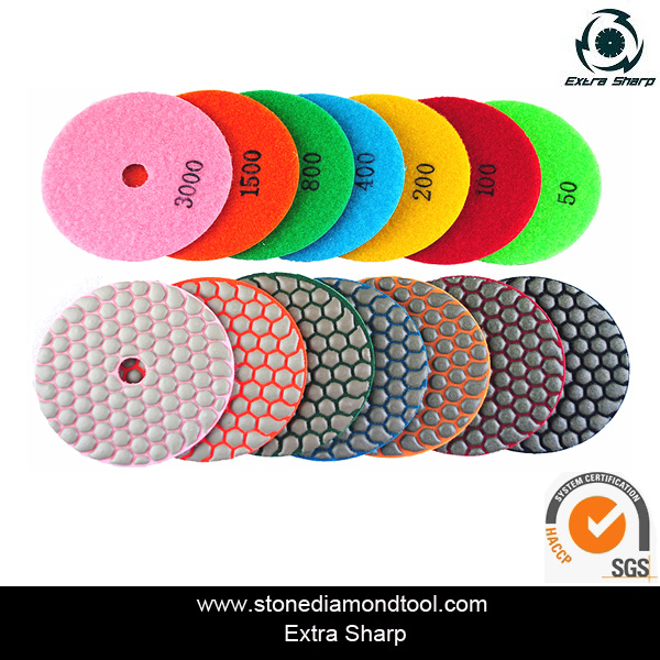 7-Step Dry Polishing Pad Diamond Tools for Granite/Marble/Concrete