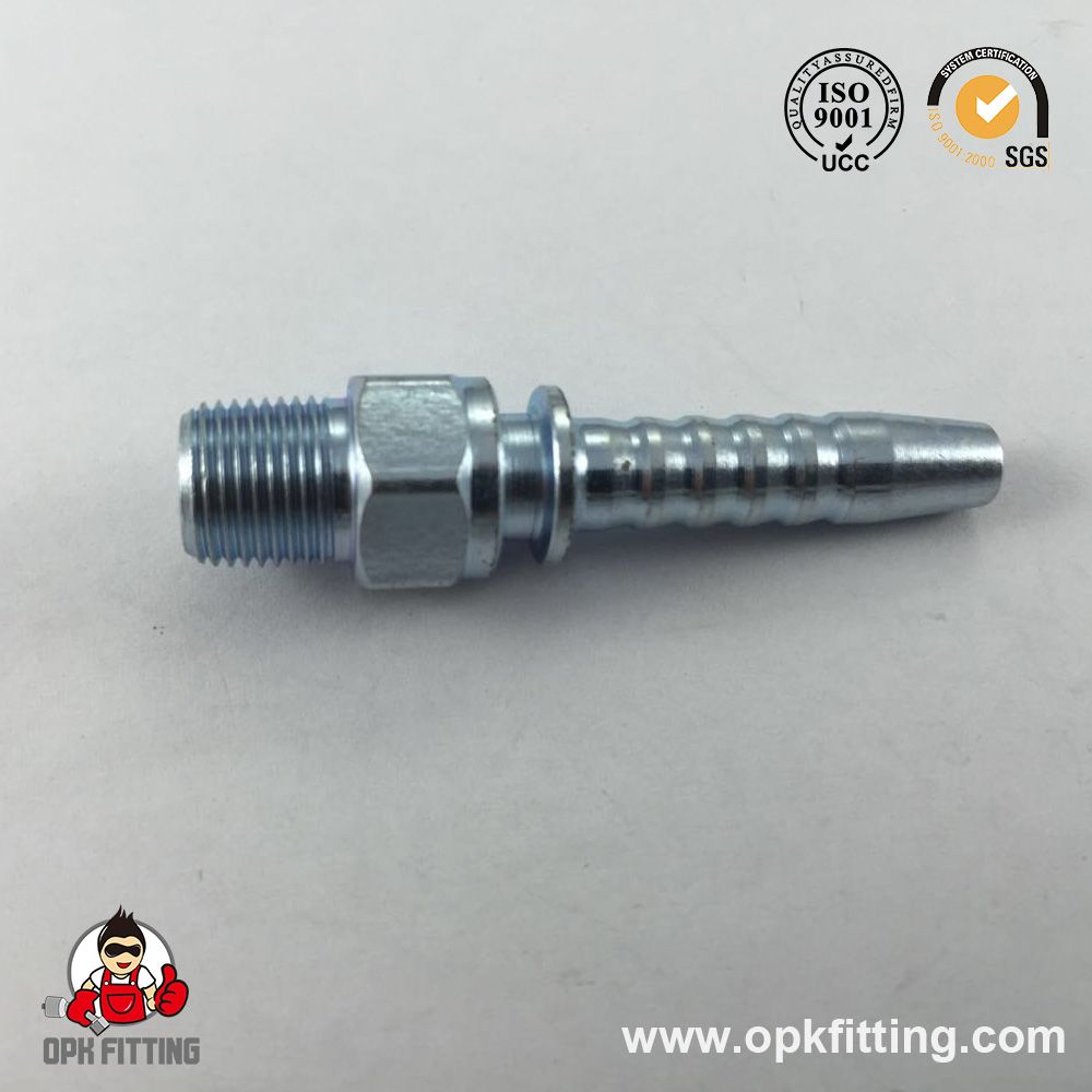 13011- Sp CNC Machinery Galvanized Steel Brass Male Thread BSPT Barb Fitting