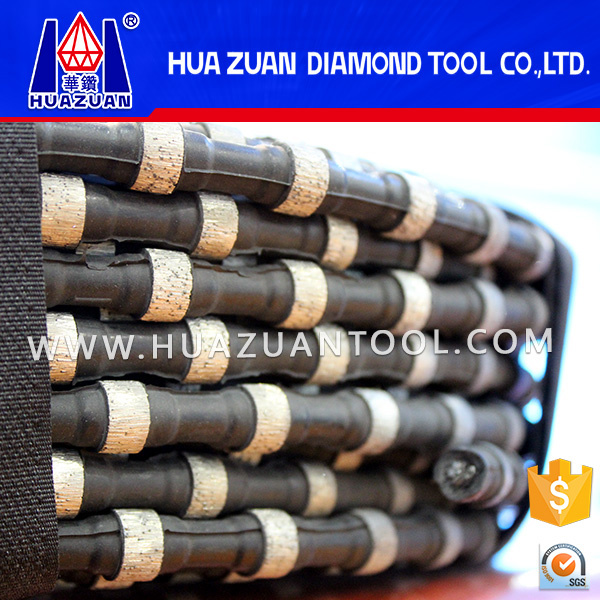 Rubber 11.5mm Diamond Wire Saw for Granite Marble Cutting