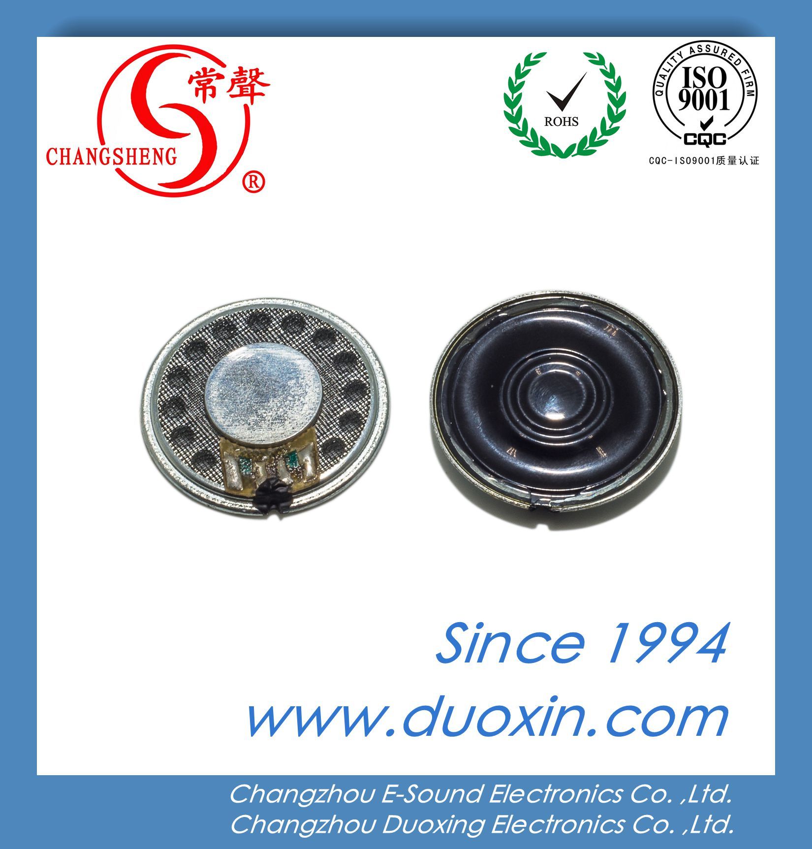 Mini Waterproof Mylar Speaker Dxi28n-B for Car Recorder 28mm